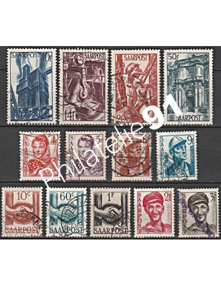 SARRE - n° 231 à 243  - Timbres des Colonie françaises