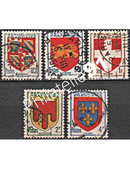 Timbre n° 834 à 838 oblitéré - collection timbres France