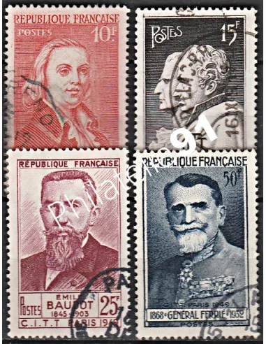 Timbre n° 844 à 847 oblitéré - collection timbres France