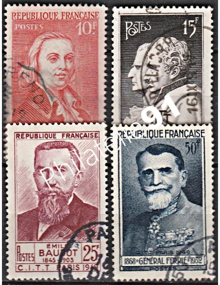 Timbre n° 844 à 847 oblitéré - collection timbres France