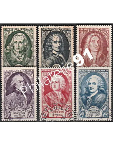 Timbre n° 853 à 858 oblitéré - collection timbres France