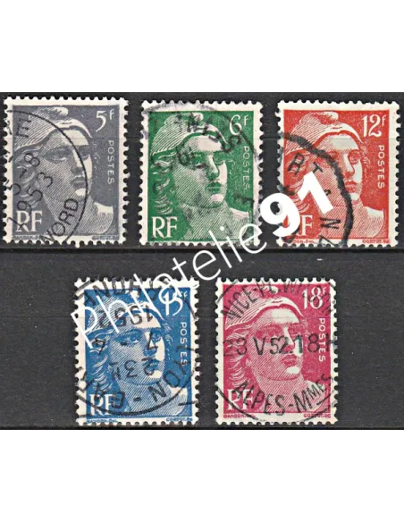 Timbre n° 883 à 887 oblitéré - collection timbres France