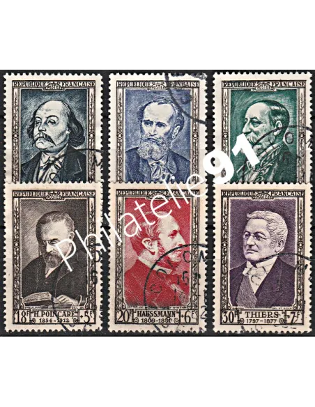 Timbre n° 930 à 935 oblitéré - collection timbres France