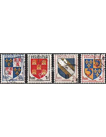 Timbre n° 951 à 954 oblitéré - collection timbres France