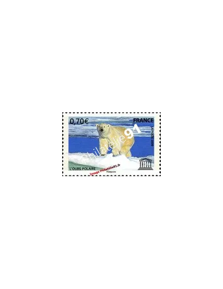 Timbre de Service n° 144 - U.N.E.S.O. - Ours polaire
