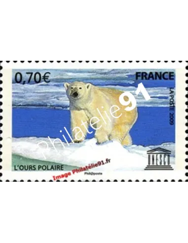 Timbre de Service n° 144 - U.N.E.S.O. - Ours polaire