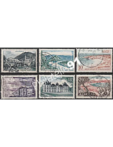 Timbre n° 976 à 981 oblitéré - collection timbres France