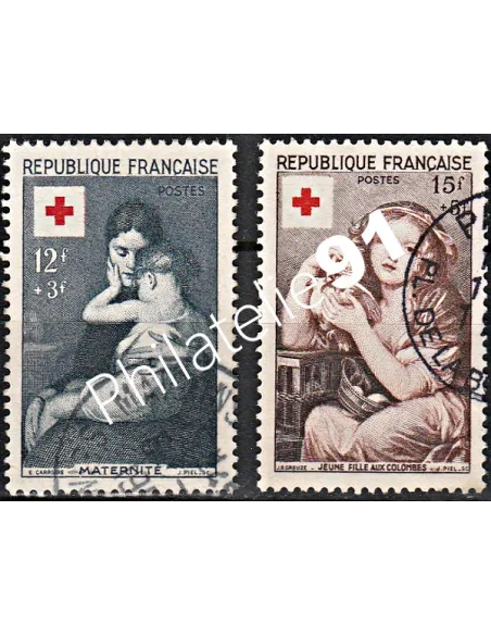 Timbre n° 1006 à 1007 oblitéré - collection timbres France