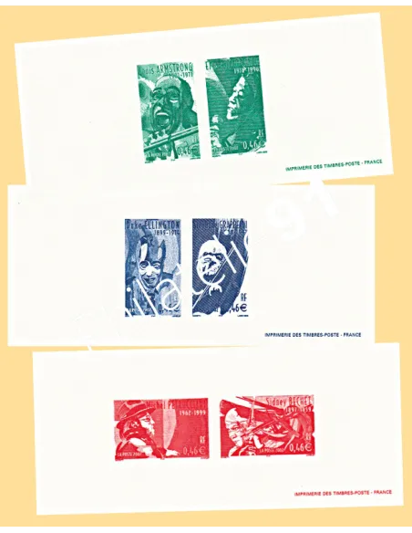 Gravures des Timbres n° 3500 à 3505 - Collection timbres France