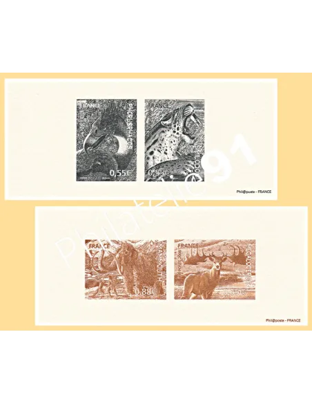 Gravures des Timbres n° 4175 à 4178 - Collection timbres France