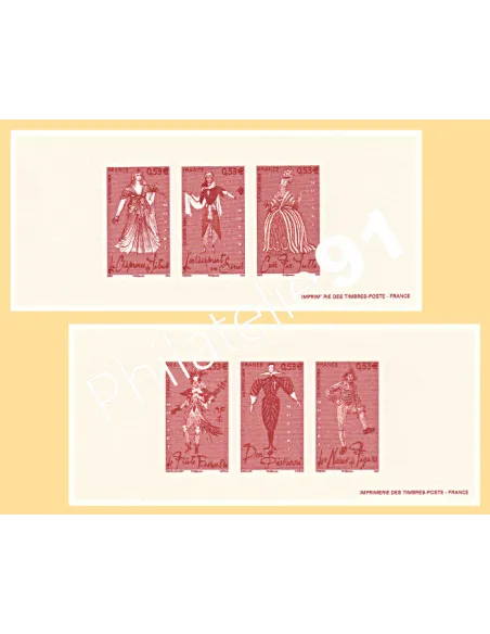 Gravures des Timbres n° 3917 à 3922 - Collection timbres France
