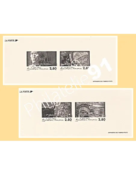 Gravures des Timbres n° 2919 à 2922 - Collection timbres France