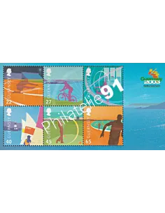 Timbres de GUERNESEY, Bloc n° 50, sports, Collection timbres Europe