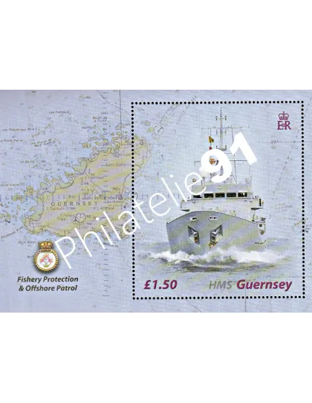 GUERNESEY - Bloc n° 51 - Navire de la Royal Navy, Collection timbres Europe