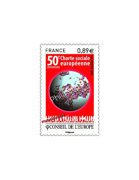Timbre de Service - Conseil de l'Europe - Charte sociale européenne (2011)