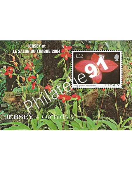 JERSEY - BF n°  56 ** (BF n° 54 surchargé) - Orchidées de Jersey - "Le Salon du Timbre"