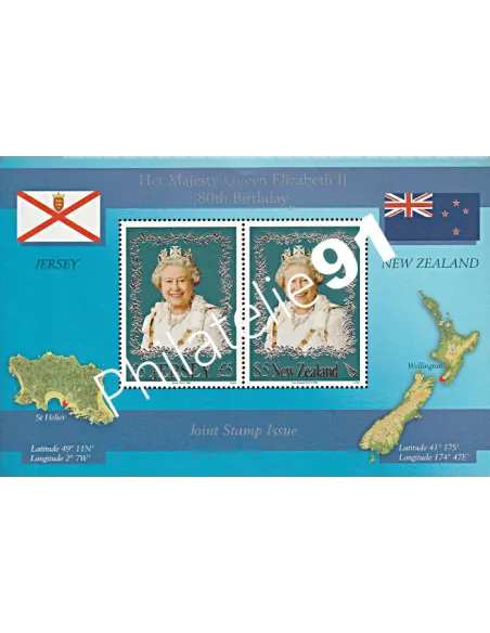 JERSEY - BF n°  69 ** - 80ème anniversaire de S.M. la Reine Elizabeth II