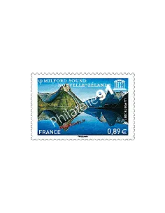 Timbre de Service de l'Unesco - Milford Sound (2011)