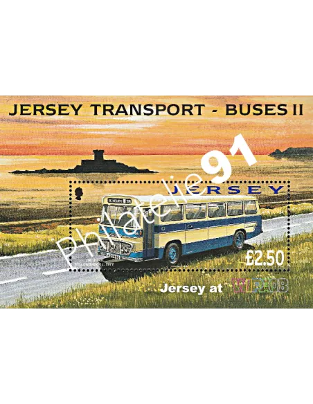 JERSEY - BF n°  88 ** - (BF n° 82 surchargé) - Moyens de transport de Jersey. Autobus (II) - "Wipa 2008"