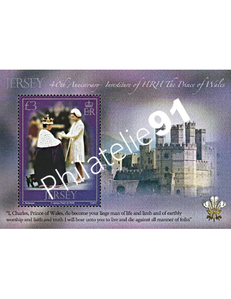JERSEY - BF n°  97 ** - 40ème anniversaire de l'Investiture de S.A.R. Le Prince de Galles par Elizabeth II