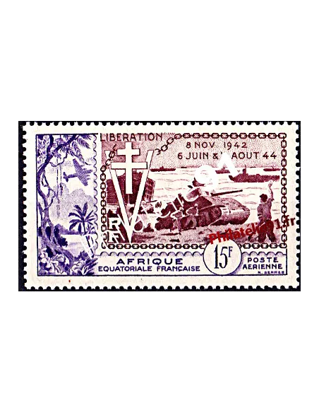 Timbre d' A-E-F - PA n° 57 - 10ème anniversaire de la libération.