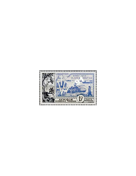 Timbre d'AFRIQUE OCCIDENTALE FRANÇAISE - PA n° 17, libération