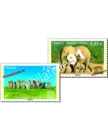 Timbre UNESCO n° 154 et 155.