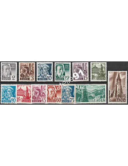 BADE - n° 1 à 13  - Timbres des Colonie françaises