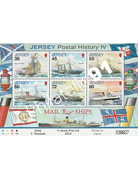 JERSEY - BF n° 102 ** - Histoire postale (IV) - Bateaux postaux