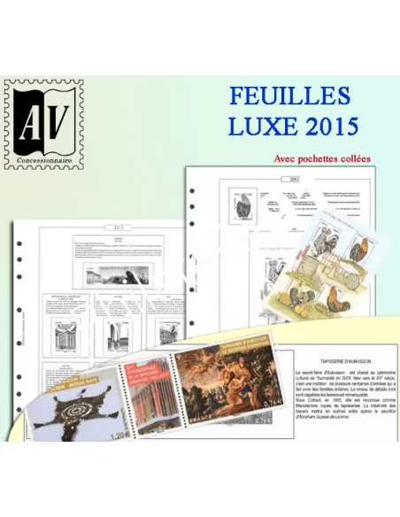 AV - Jeu Luxe France 2015, matériel philatélique