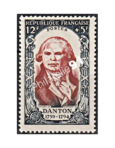 Timbre de France n°870, Personnages célèbres 1789, Danton, timbres France