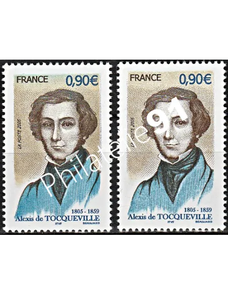Timbre n°3780,Variété, Alexis de Tocqueville, Collection Timbre France