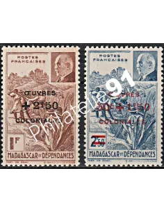 Madagascar n° 284 à 285 - Timbres des Colonies Françaises