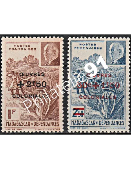 Madagascar n° 284 à 285 - Timbres des Colonies Françaises