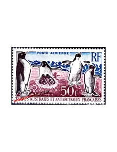 Timbres des TAAF -  P.A. n° 5 - Manchots Adélie