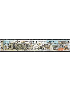 ALDERNEY - n°   90 à 93 - Timbres d'Europe