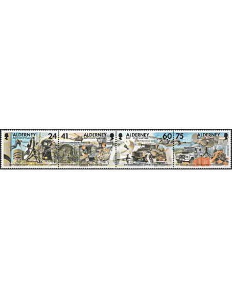 ALDERNEY - n°   90 à 93 - Timbres d'Europe