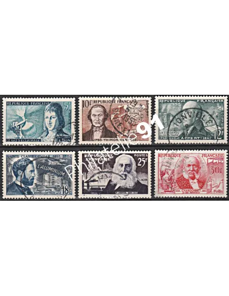 Timbre n° 1012 à 1017  oblitéré - collection timbres France