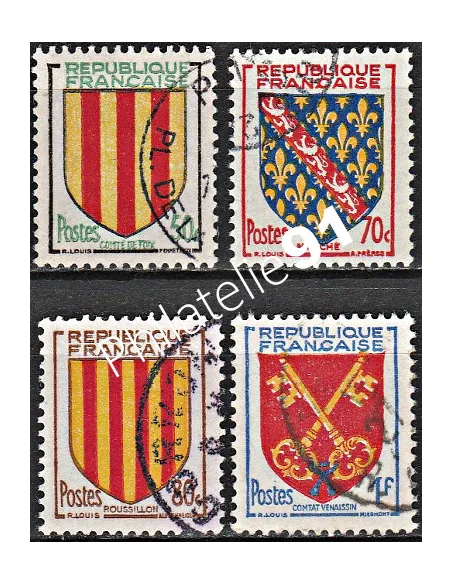 Timbre n° 1044 à 1047  oblitéré - collection timbres France