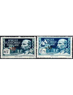 A.E.F. n° 64 à 65, Oeuvres sociales de l'A.E.F, timbres des colonies