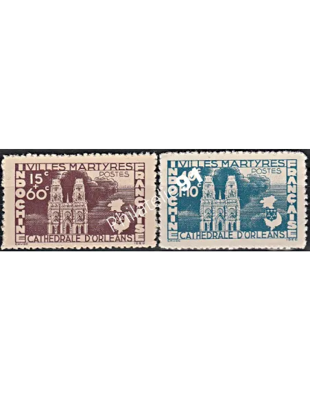 Timbres d'Indochine n° 292 à 293 -  timbres colonies Françaises