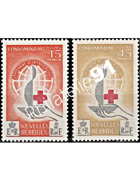 Nouvelles-Hébrides n° 199 à 200 - Timbres colonies Francaises