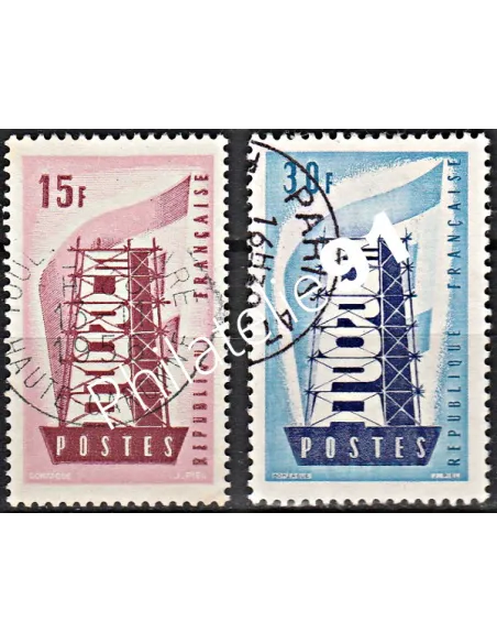 Timbre n° 1076 à 1077  oblitéré - collection timbres France