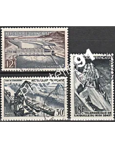 Timbre n° 1078 à 1080  oblitéré - collection timbres France