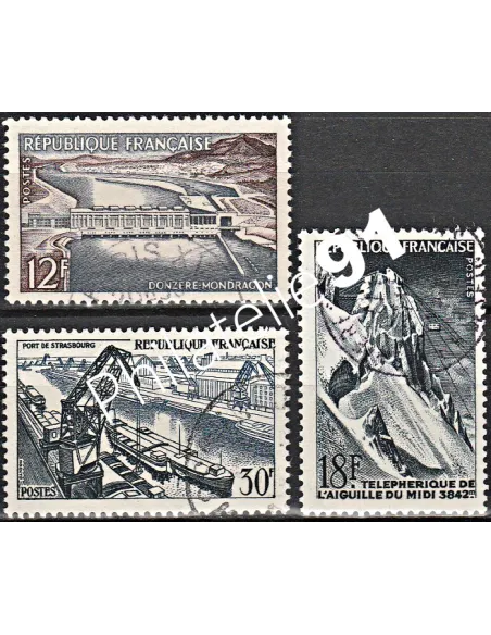 Timbre n° 1078 à 1080  oblitéré - collection timbres France