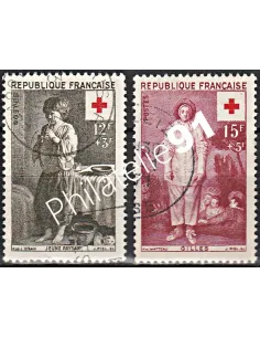 Timbre n° 1089 à 1090  oblitéré - collection timbres France