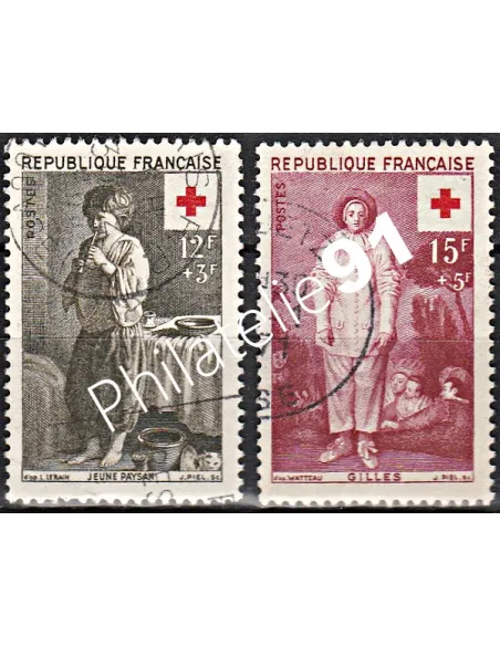 Timbre n° 1089 à 1090  oblitéré - collection timbres France