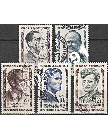 Timbre n° 1100 à 1104  oblitéré - collection timbres France