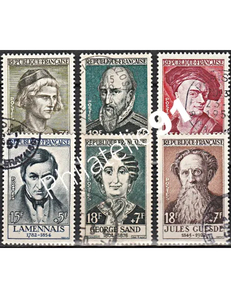 Timbre n° 1108 à 1113  oblitéré - collection timbres France