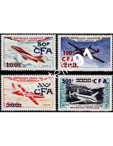 REUNION timbres  Poste aérienne n° 52 à 55 - Prototypes